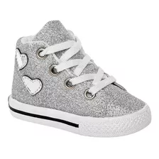 Tenis Esmeralda De Niña Bebe 1050 Color Plata T1