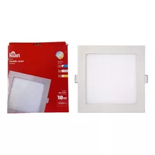 Painel Slim Led Kian Embutir 18w Luz Branco Fria 6500k