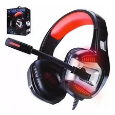 Headset Gamer Usb Surround 7.1 Com Led - Gh-x1800 Vermelho