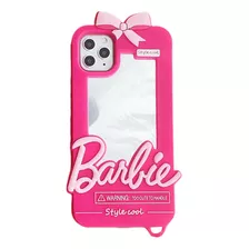 Funda De Silicona Suave Barbie Mirror Para iPhone, 1 Unidad