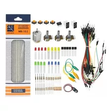 Kit Electronico Caja Protoboard Jumpers + Estuche