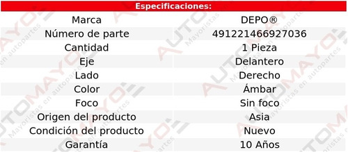 Un Cuarto Del Derecho mbar S/foco Depo Matiz Pontiac 04-05 Foto 4