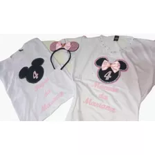 Camiseta Personalizada Da Minnie Mamãe E Papai Fantasia