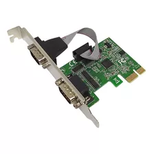 Placa De Rede Pci Express Serial, Db9, Para Pc 2 Portas