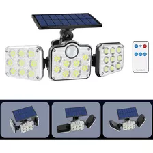 Lámpara Solar De Pared Exteriores Sensor Luz 138 Led 3 Modos