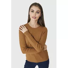 Sweater Punto Fino Cadenetas Café Nicopoly