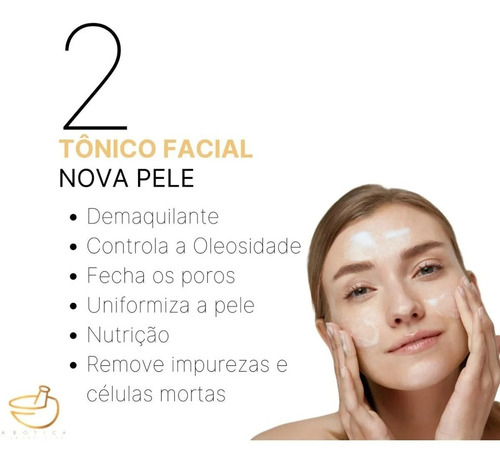 Kit Creme Facial Nova Pele + Sabonete + Loção Tônica 