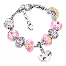 Big Sis Gift Shiny Bracelet Girls Crystal Charm Bangle ...