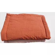 Pillow Pie De Cama Cubre Sillón Tusor 3 Cuerpos Reversible