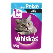 Alimento Whiskas 1+ Whiskas Gatos S Para Gato Adulto Todos Os Tamanhos Sabor Peixe Jelly Em Saco De 85g