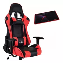 Cadeira Moobx Gt Racer Preto/vermelho + Moupad Redragon Cor Vermelho/preto
