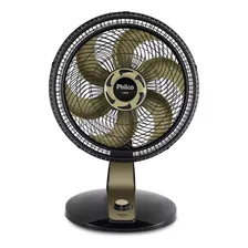 Ventilador De Mesa Turbo Pvt400g 6 Pás 160w Philco 220v Cor Da Estrutura Preto Cor Das Pás Dourada