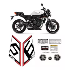 Kit Adesivo Emblema Yamaha Xj6 Sp 2011 Xj6sp01 Cor Adesivo Lateral Xj6