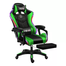 Silla Gamer Ergonomica Reclinable Luz Rgb Masaje Lumbar