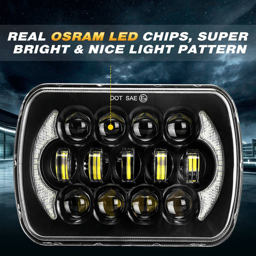 Faro Led 7x6 Haz Sellado Para Dodge W250 D150 D250 Foto 3