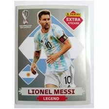 Lamina Plata Extra Legend Lionel Messi Panini Qatar