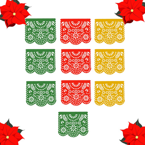 Kit De 10 Tiras Navidad Destello Floral