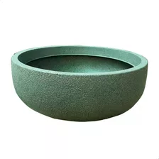 Maceta Importada Simil Cemento Modelo Rustico Bowl 20x55 Cm