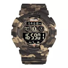 Reloj Smael 8013 Smartwatch Con Bluetooh Beige Camuflado