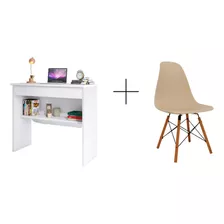 Mini Mesinha P/ Estudo Estilo Industrial + Cadeira Eames