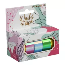 Cinta Adhesiva Washi Tape Holografica X5 1,5cx3m 4804 Talbot Color Multicolor