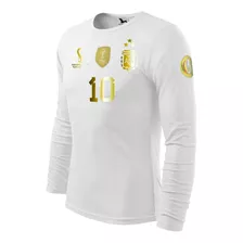 Camiseta-remera Golden Argentina Campeon Mundial Qatar 2022