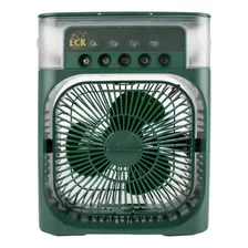Mini Climatizador De Ar Com Reservatorio Para Agua E Gelo Cor Verde-escuro 110v/220v