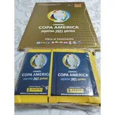 Álbum Copa América 2021 Dourado Capa Dura + 50 Envelopes 