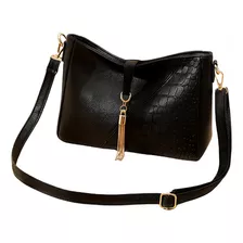 Bolso Bandolera Con Multibolsillos De Piel Suave Para Mujer