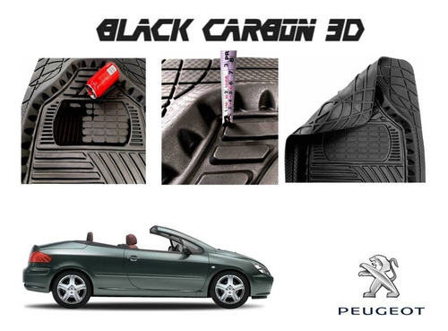 Tapetes Premium Black Carbon 3d Peugeot 307 Cc 2003 A 2010 Foto 4