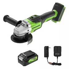 Greenworks 24v Angle Grinder Inalámbrico Sin Escobillas, 4-1