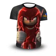 Playera Niño Sonic Azul Erizo Tela Spandex Calidad Premium