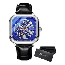 Reloj Hueco Mecánico Automático De Cuero Chenxi