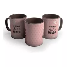 Caneca Presente A Melhor Avó Do Mundo Flores Cerâmica 325ml