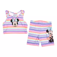 Conjunto Deportivo Top Calza Corta Minnie Niña Nena Juvenil