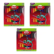 Lápices De Colores Recreo Berol 24 Pzs Unipunta Largos X3