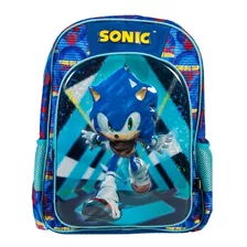 Mochila Escolar Sonic 16 Acabados Rojos Diseño 3d