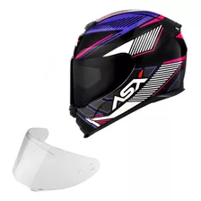 Capacete Asx Masculino De Moto Eagle - Brinde Viseira Fume