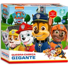 Jogo Educativo Quebra Cabeça Patrulha Canina Gigante Madeira