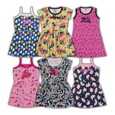 Vestido Infantil Menina Verão Bordado Luxo 04 Ao 10 Promoção