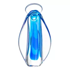 Imagem Santa Nossa Senhora Média Cristal Murano - São Marcos Cor Azul