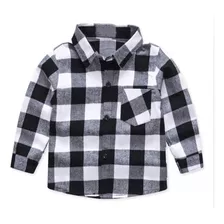 Camisa Xadrez Infantil Flanela De Manga Longa Coleção Verão