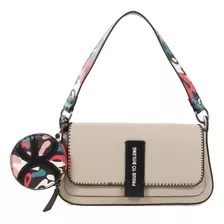 Lady Bag Cloe Para Mujer Con Monedero Desprendible Color Beige