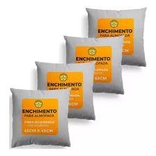 4 Enchimentos Refil Para Almofada Tamanho 45x45