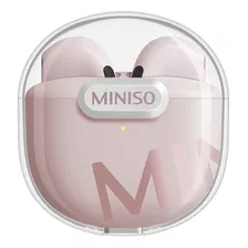 Auriculares Bluetooth De Oreja Inalámbrica Miniso M01 Color Rosa