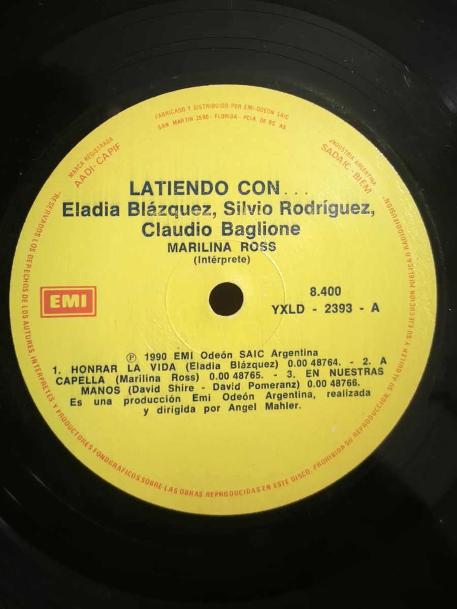 Marilina Ross - Latiendo - vinilo 1990