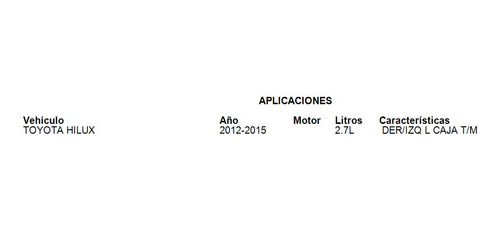 Junta Homocinetica Toyota Hilux 2012-2015 2.7 L Caja T/m Foto 2