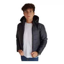 Campera Inflable Hombre Con Capucha Bolsillos - Abrigadas 