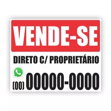 Placa Vende-se Direto C/ Proprietário 50x40 Cm