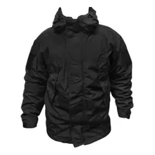 Campera Táctico Tipo Goretex Negro Impermeable C/polar In